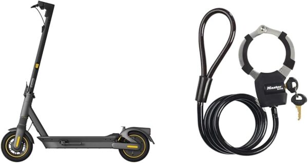 41RegyTz-yL._AC_SL1001_ Segway-Ninebot MAX G2 D – Straßenzulassung + Kabelschloss 1m, Kompatibel mit Apple Find My