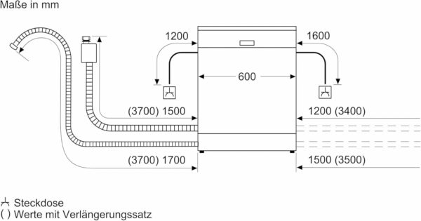 613WL+9O3gL._AC_SL1500_ Siemens SX65EX12CE iQ500 Geschirrspüler Vollintegriert 60 cm – XXL, Home Connect, VarioSpeed, Extra Leise, Besteckschublade