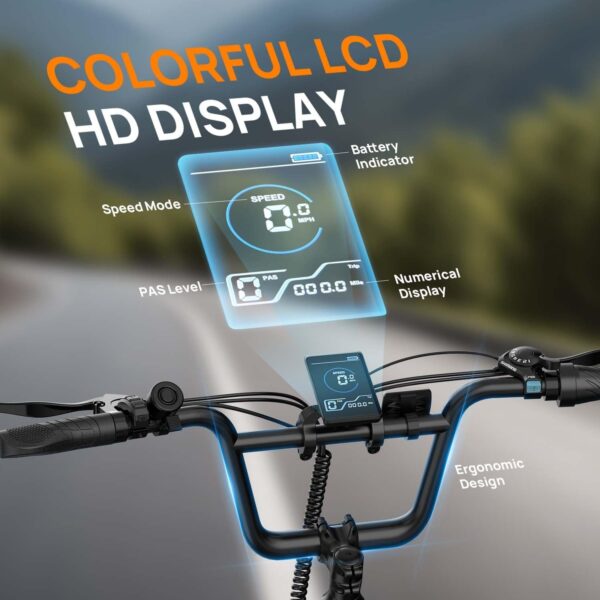 URLIFE E20 E-Bike – 20 Zoll Fat Tyres, 250W Motor, 48V 13Ah Akku, bis zu 100 km Reichweite, 7-Gang City E-Bike für Erwachsene