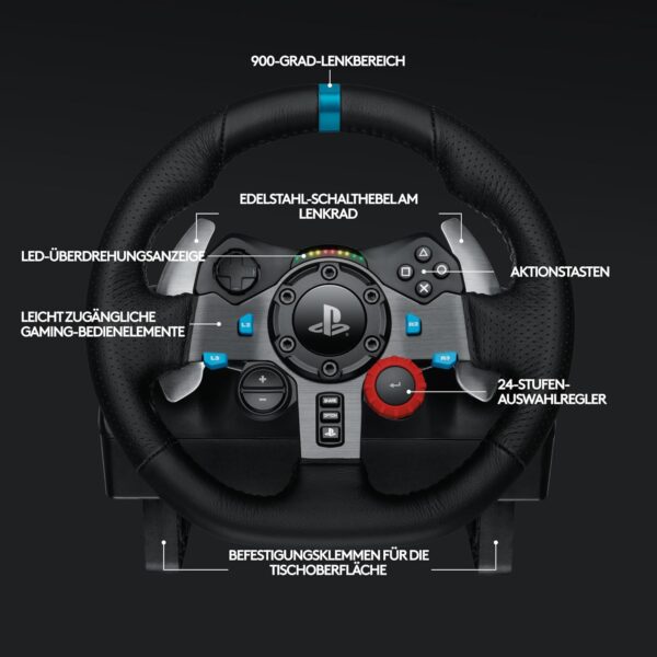71IA8WQMohL._AC_SL1500_ Logitech G29 Driving Force Racing Wheel – Lenkrad & Pedale, Force Feedback, 900° Drehbereich, PS5/PS4/PC/Mac