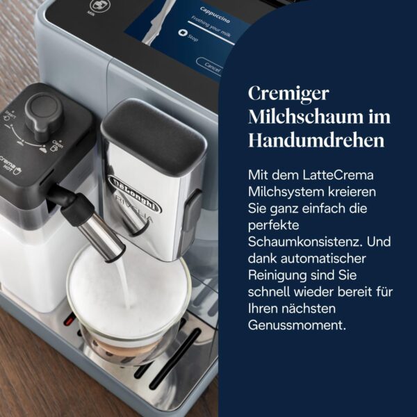 De'Longhi Rivelia EXAM440.55.G Kaffeevollautomat – LatteCrema System, 16 Getränke, Bean Switch, 3,5" Touchdisplay