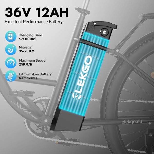 71pxQCDGlnL._AC_SL1500_ ELEKGO EG31 28-Zoll E-Bike – 7-Gang, City E-Bike für Damen & Herren, LCD-Display, Frontfederung, 36V 12Ah Akku
