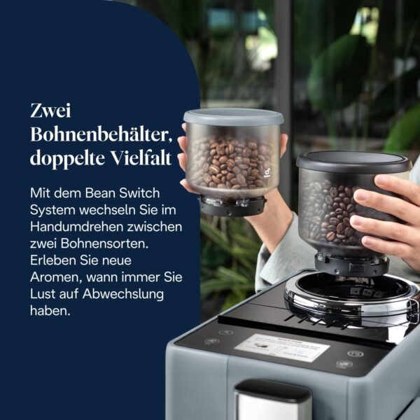 De'Longhi Rivelia EXAM440.55.G Kaffeevollautomat – LatteCrema System, 16 Getränke, Bean Switch, 3,5" Touchdisplay