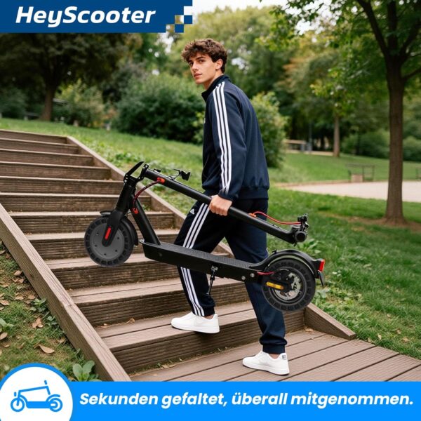 811nRd5lhJL._AC_SL1500_ Finbike E-Scooter 500W – Straßenzulassung ABE, 45 km Reichweite, Doppelbremse & Stoßdämpfung, App-Verbindung, 3s Faltbar, LED-Licht