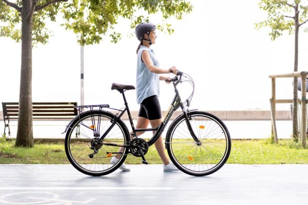 Chillaxx Strada City Bike – 24/26/28 Zoll, 21-Gang, Stadtrad für Kinder, Jugendliche & Erwachsene, Schwarz-Braun