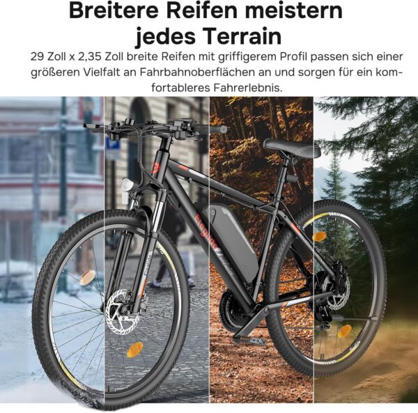 Eleglide M2 E-Mountain Bike – 27,5/29 Zoll, 36V 15Ah Akku, 250W Motor, 24-Gang, Hydraulikfederung, App-Funktion, Reichweite bis 125 km