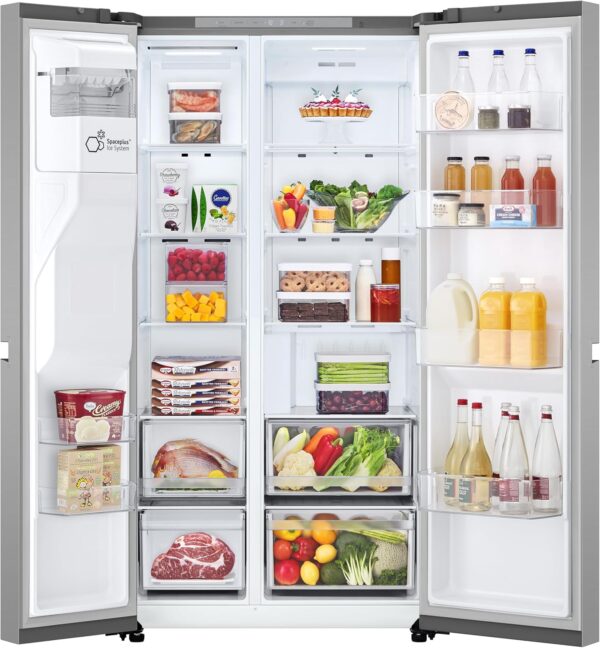 81bJ427ByEL._AC_SL1500_ LG GSLC40PYPE Side-by-Side Kühlschrank – 638L, Total No Frost, Wasser- & Eisdispenser, Smart Inverter Kompressor