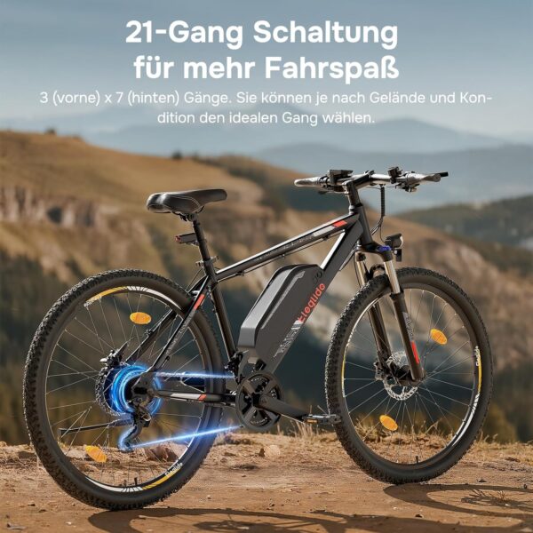 Eleglide M2 E-Mountain Bike – 27,5/29 Zoll, 36V 15Ah Akku, 250W Motor, 24-Gang, Hydraulikfederung, App-Funktion, Reichweite bis 125 km