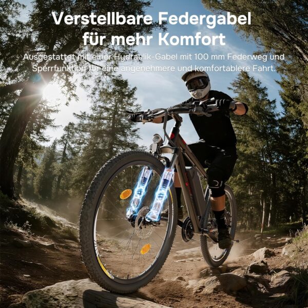 Eleglide M2 E-Mountain Bike – 27,5/29 Zoll, 36V 15Ah Akku, 250W Motor, 24-Gang, Hydraulikfederung, App-Funktion, Reichweite bis 125 km